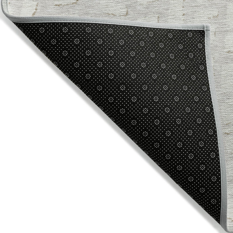 Tapis extérieur lavable abstrait ivoire et beige 8 pi x 10 pi