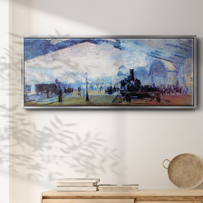 "Saint Lazare Station In Paris" par Monet, reproduction d'art sur toile