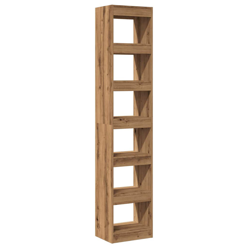 Garneta Bookcase, (4 Shelves) 198cmH x 40cmW x 30cmD, Artisan Oak