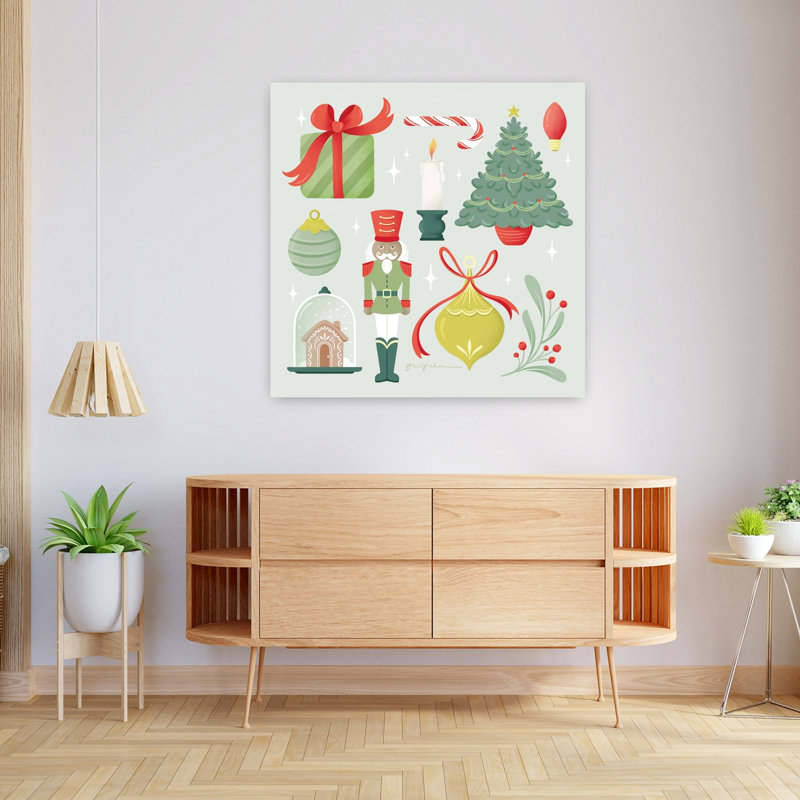 Art contemporain de Noël avec bougie, H 36 po x l 36 po