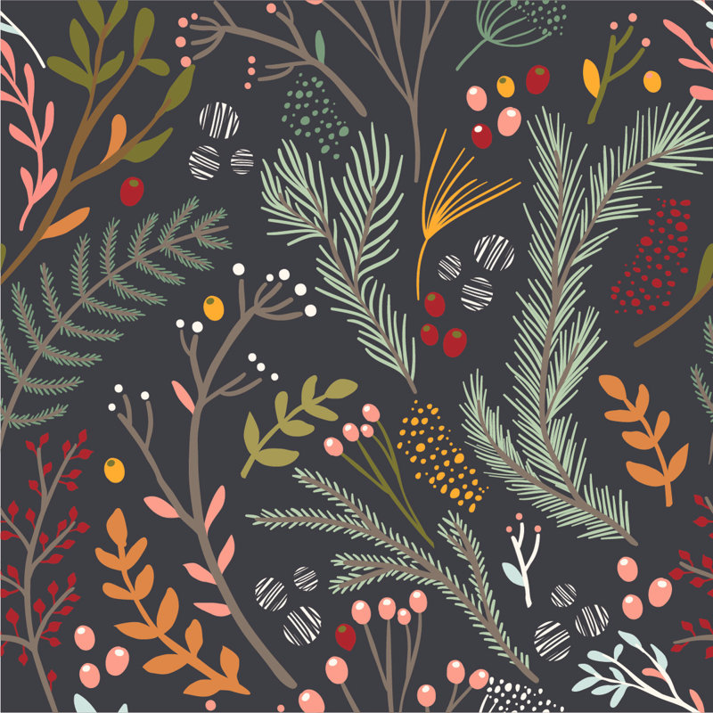 Peel & Stick Floral Tile, 2.08' W x 10.42' L