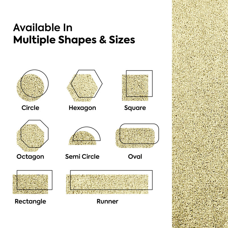 Tapis jaune Mehl, Hexagone 3 pi