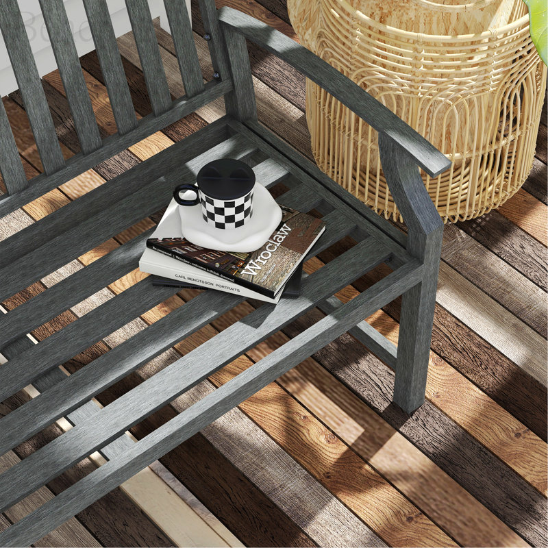 Banc en acier Milahn, Gris
