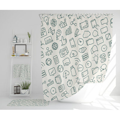 Nathanyel Polyester Shower Curtain Set