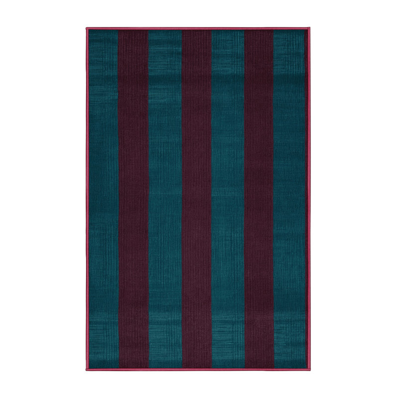 Machine Washable Checkered Red Area Rug, Rectangle 6' x 9'