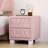 Elegant Velvet Nightstand With 2 Drawers And Crystal Handle, Storage Bedside Table With Button-Tufted Design-1180158483