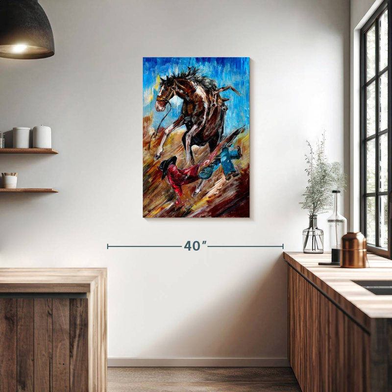 Lelar Fallen Cowboy, 36" H x 24" W