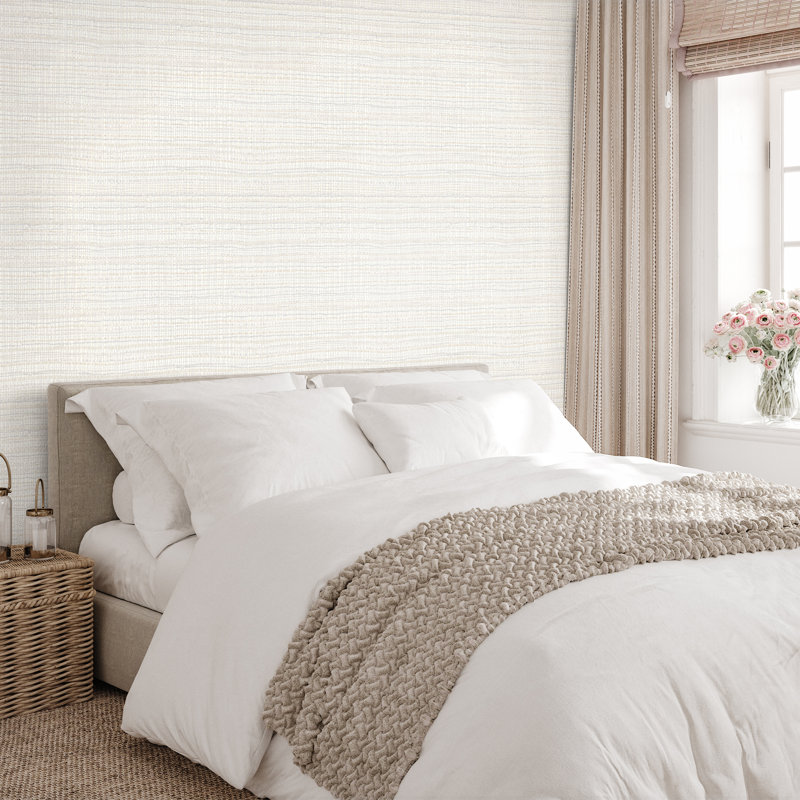 Salt Fondo Wild Grass Effect Wallpaper Roll, Ivory