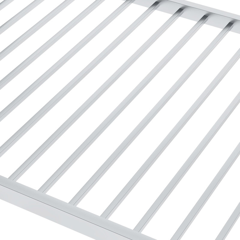 Lit superposé simple au-dessus d'un lit bas en métal avec protection argentée pour des résultats améliorés, Simple sur simple