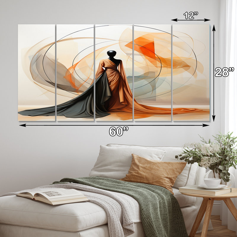 «Abstract Contemporary Contemporary Dancer» sur toile, reproduction de 5 pièces