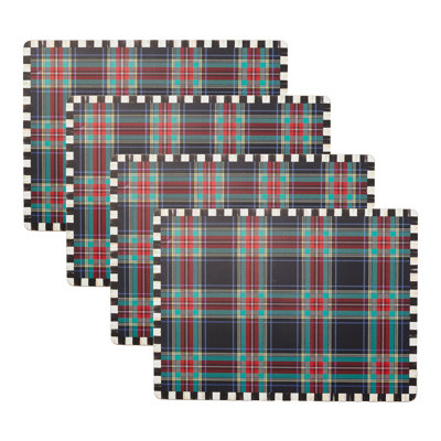 Tartan Cork Placemats Set Of 4