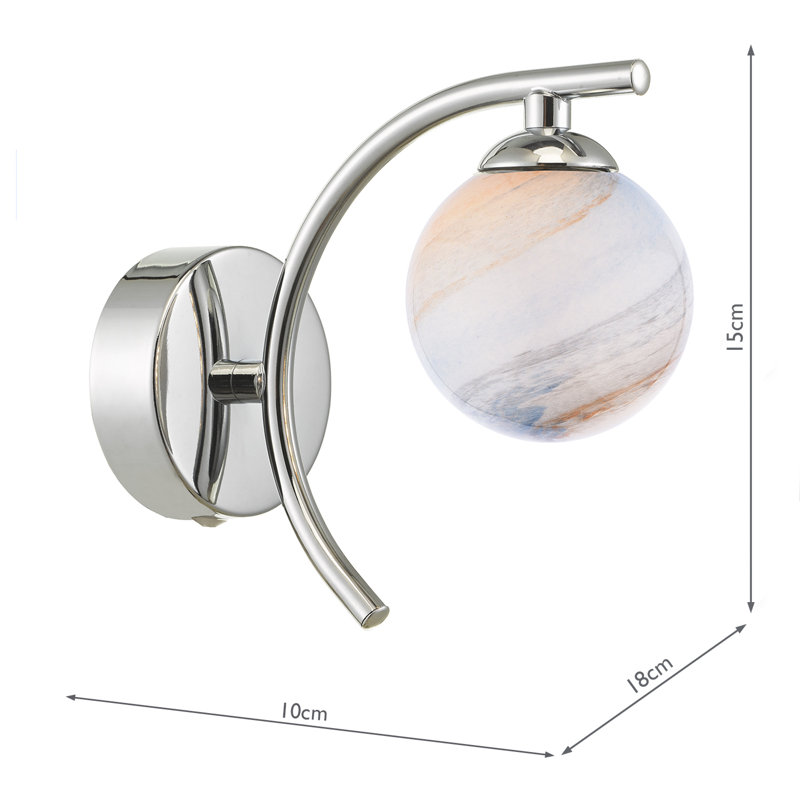 Wall Light, Polished Chrome