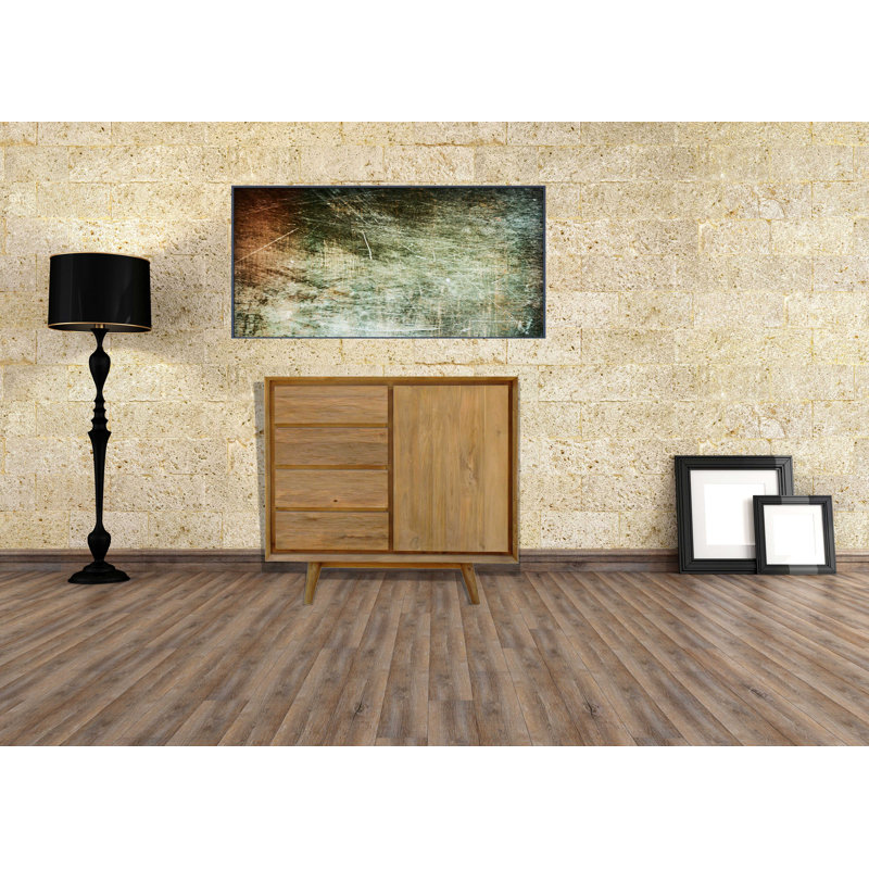 Retro Solid Wood Accent Cabinet