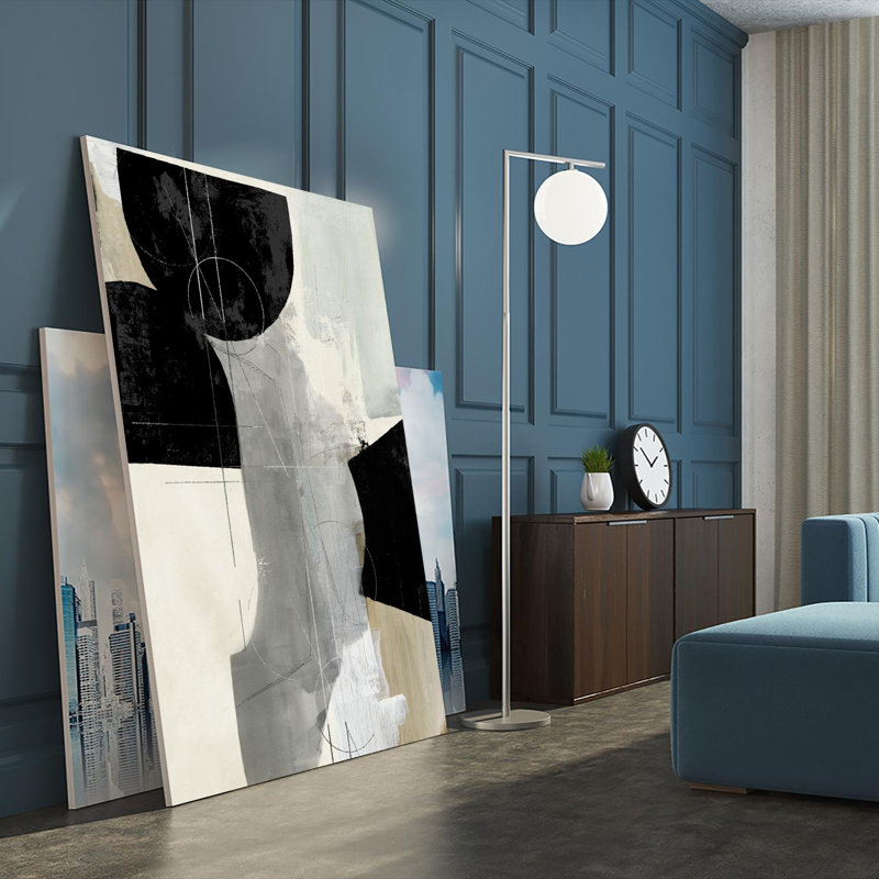 «Jet Black Ii», reproduction d'art sur toile géante, H 84 po x l 54 po x P 1,5 po