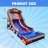 GOOSH 18.9' x 30' Car Racing Commercial Grade Water Slide with Splash Pool (with Blower)
