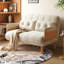Fauteuil-lit convertible 3-en-1 de 43,37 po - Dossier à 5 positions, mousse haute densité et pieds en bois massif, idéal pour les petits espaces et les adultes