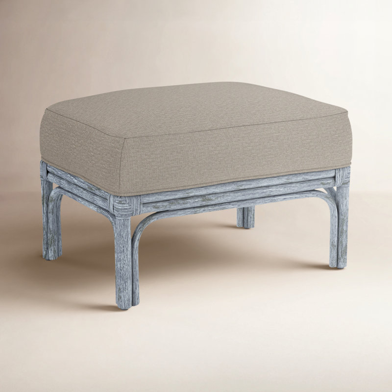 Boca Ottoman, Brown Geometric, 0456-33, Sea Glass