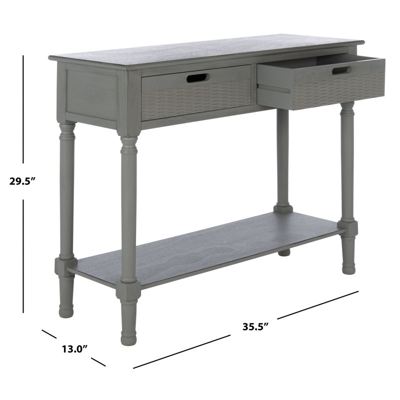 Dupuis Console Table, Distressed Gray, 30" H x 47" W x 13" D