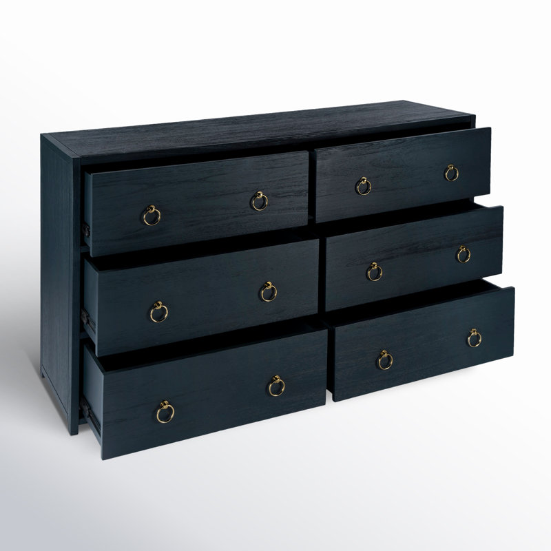 Elin 6 Drawer Dresser, Navy Blue