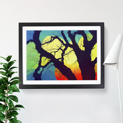 XH1022-9710X Vivid Colourful Tree Abstract - Single Picture Frame Print
