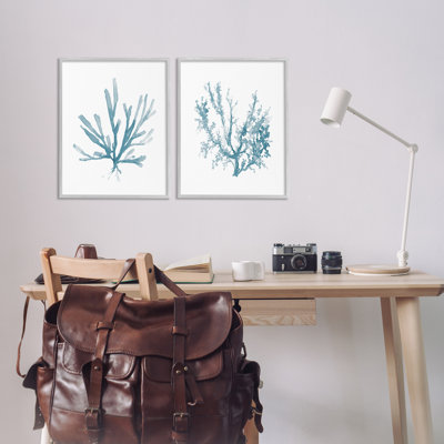«Simple Abstract Coral Branches», ensemble de 2 impressions encadrées, par Carol Robinson