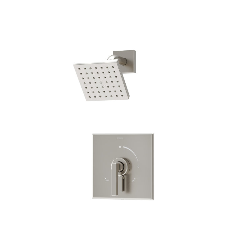 Robinet de douche à poignée simple Duro HydroMersion, Nickel satiné