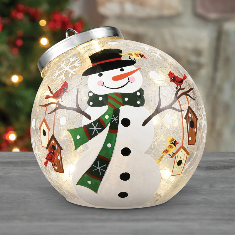 Studio 66 Christmas Lighted Snowmen Snow Globe
