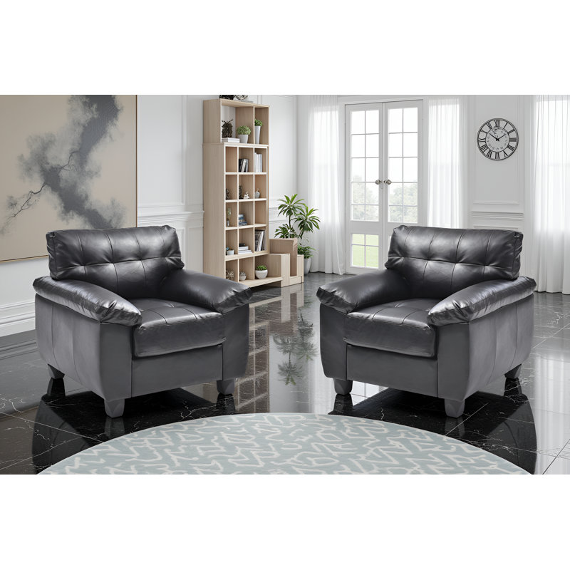 Ensemble de 2 chaises en cappuccino rimouski, Noir