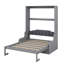 Grand lit escamotable mural avec coussin, cadre de lit pliant en bois convertible en canapé-1061993161