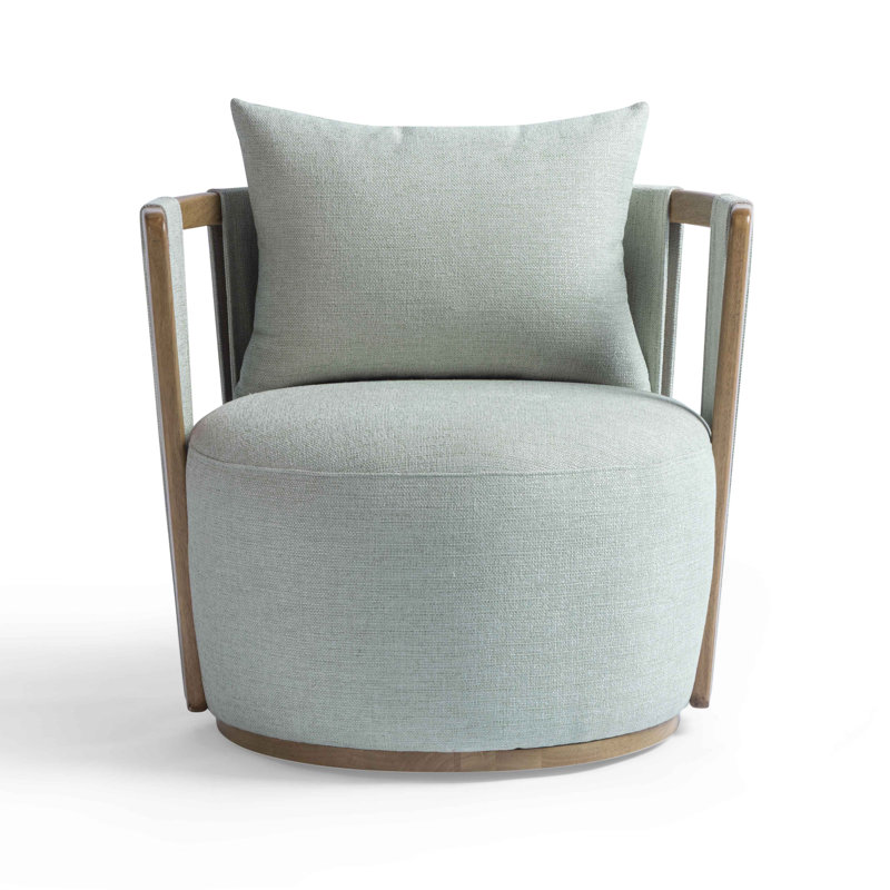 Gosport Textured Weave Swivel Chair, Vert menthe