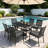 4" Thick Outdoor Chair Seat Cushions, High-Resilience Foam Dinging Chair Cushions, Water-Resistant Outdoor Replacement Cushions with Handle and Non-Slip Bottom-538195768-539621221