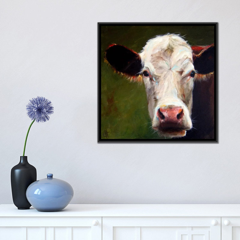 « frances », reproduction sur toile, H 18 po x l 18 po x P 1,5 po, Toile avec cadre noir, Pas de tapis