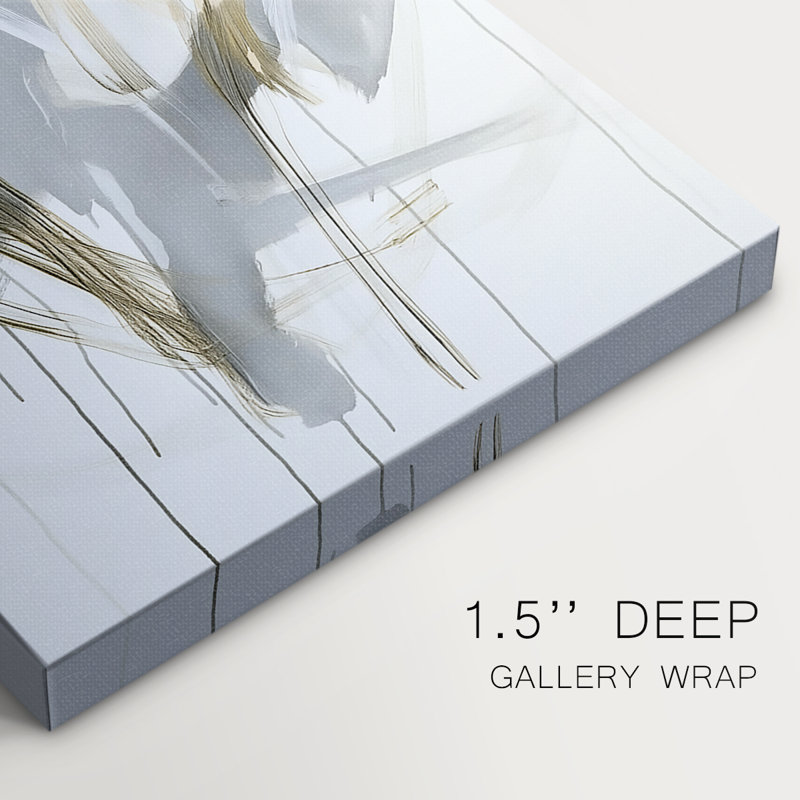 Série ABSTRACT DCCLV III - Toile tendue avec châssis Premium - Prêt à être accroché, H 18 po x l 12 po