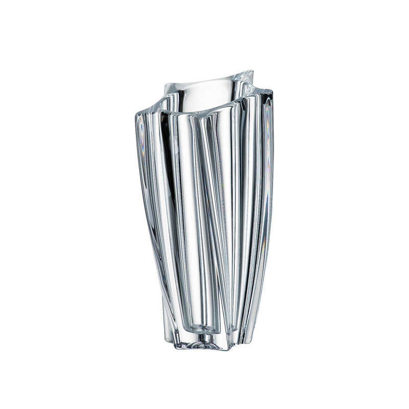 Barry Lead Free Crystal Table Vase, 9.8"H x 4.5"W x 5.1"D