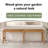 vidaXL Patio Bench, Indoor/Outdoor for Entryway, Garden, Solid Teak Wood-1010302639-1010302626