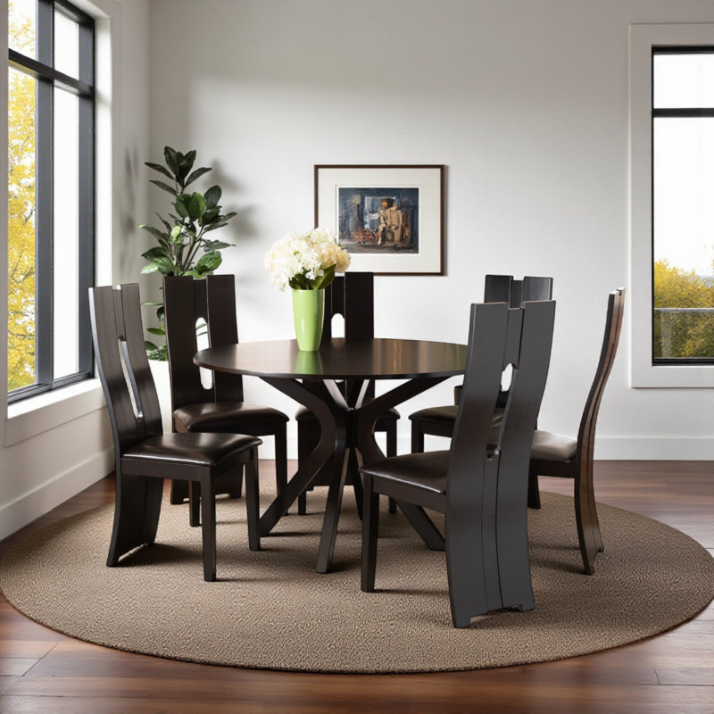 Aadishiv Counter Height Dining Set, 40.72" H x 44.68" W, 7