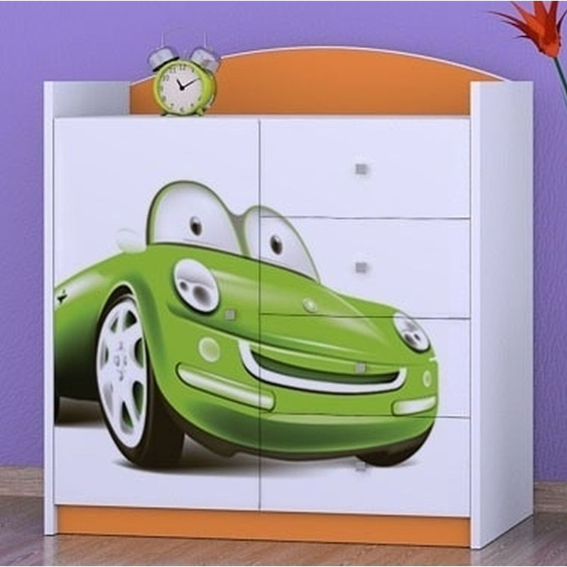 Nieman Kids 4 - Drawer Combo Dresser, Orange