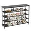 Range-chaussures Range-chaussures à 5 niveaux avec structure en acier et plateau en bois aggloméré, tissu imperméable pour le placard, porte-chaussures réglable
