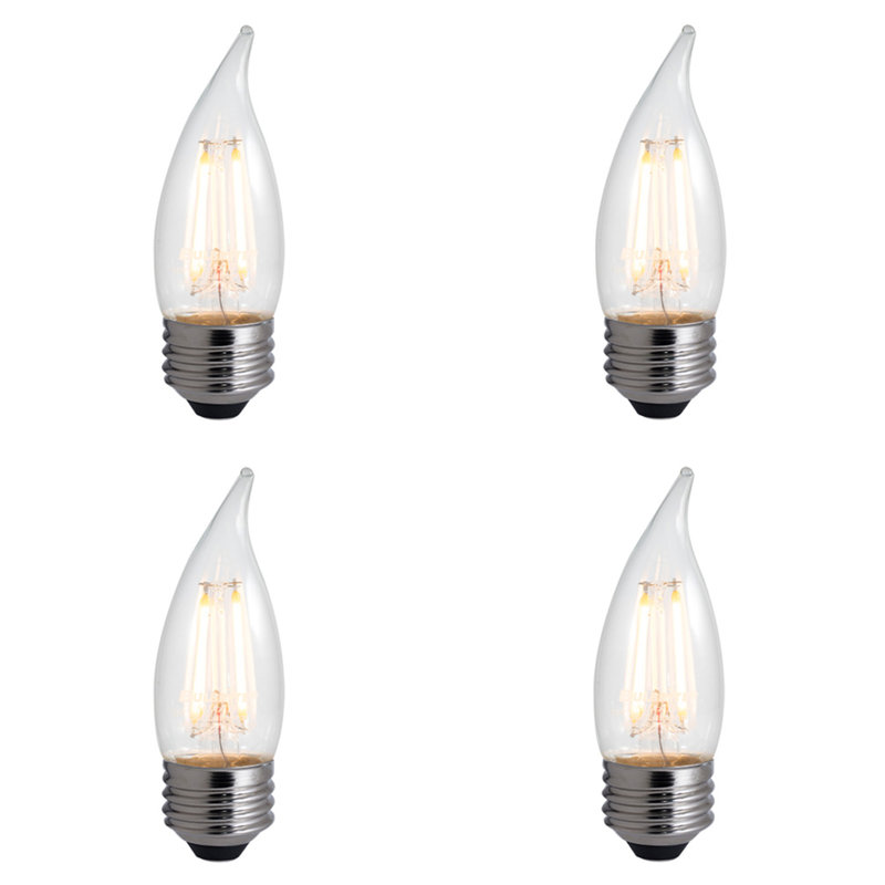 40 Watt Equivalent, CA10 LED Dimmable Light Bulb, (2700K) E26/Medium (Standard) Base