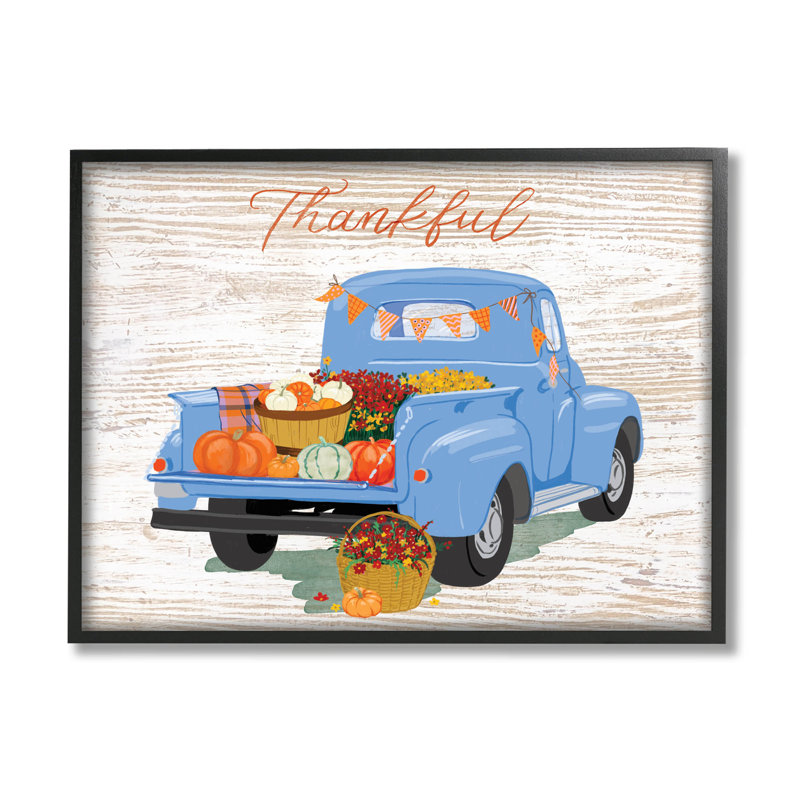 Reconnaissant Farmhouse Harvest, Giclée encadrée noir minuit, H 11 po x l 14 po x P 1,5 po