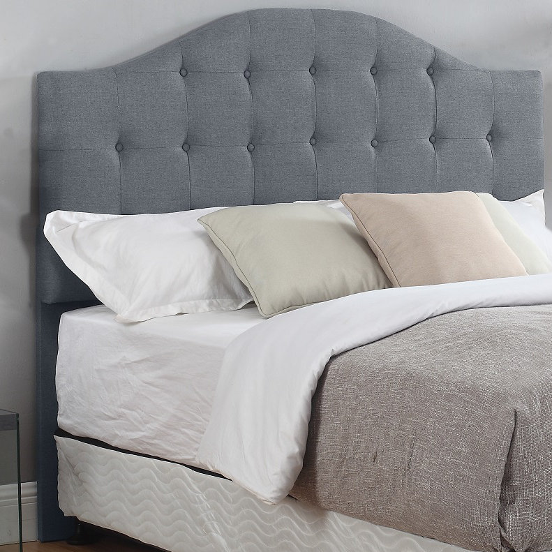 Betel Upholstered Panel Headboard, Gray