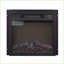 Foyer électrique encastrable 18 po 1400 W avec télécommande, flamme réaliste et amp; Ensemble de bûches - noir | Verre trempé + tôle + plastique