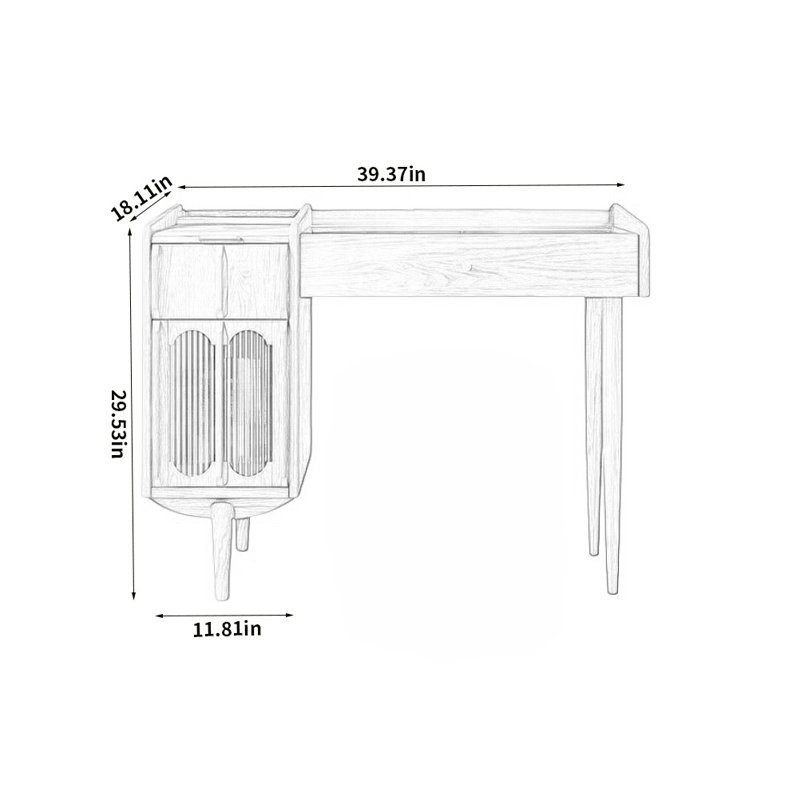 Commode simple en bois massif