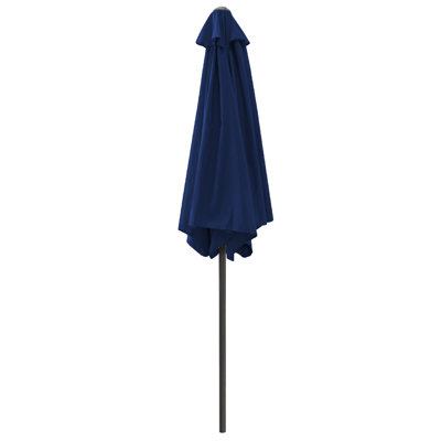 2.5M Garden Parasol Outdoor Patio Tilting Umbrella Crank Handle with Base