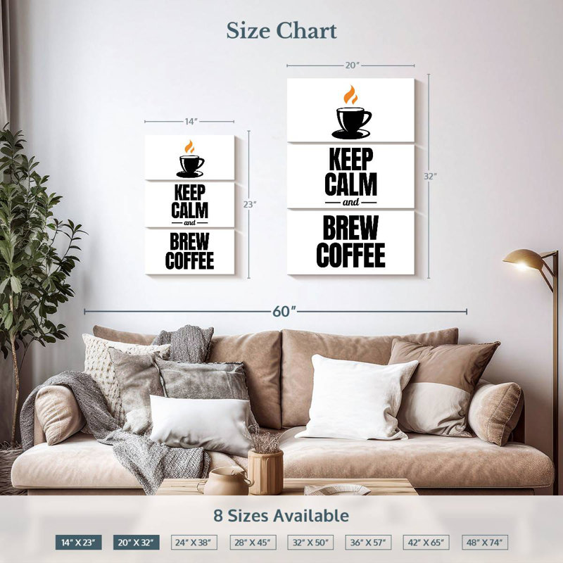 Tergel Coffee Quote, 32" H x 20" W