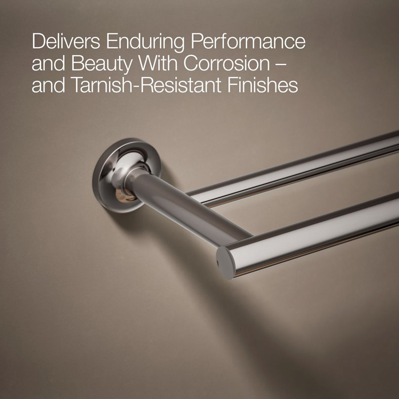 Purist® Double 24" Wall Mounted Towel Bar, Vibrant Titanium