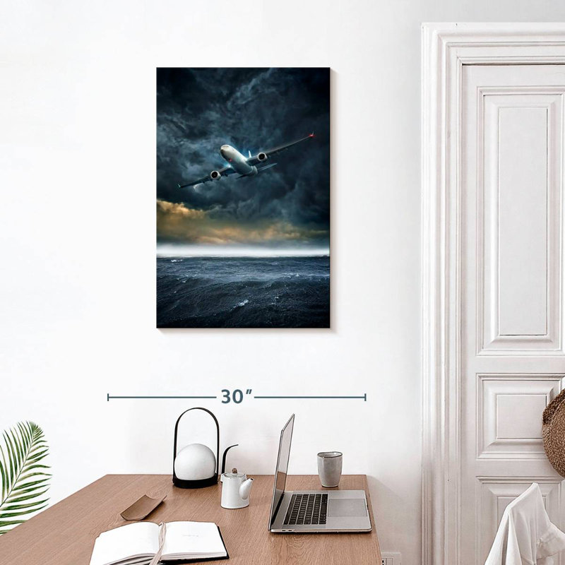 Mehar Stormy Plane Flight, 30" H x 20" W