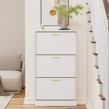 30 Pair Shoe Storage Cabinet Hokku Designs Finish: White