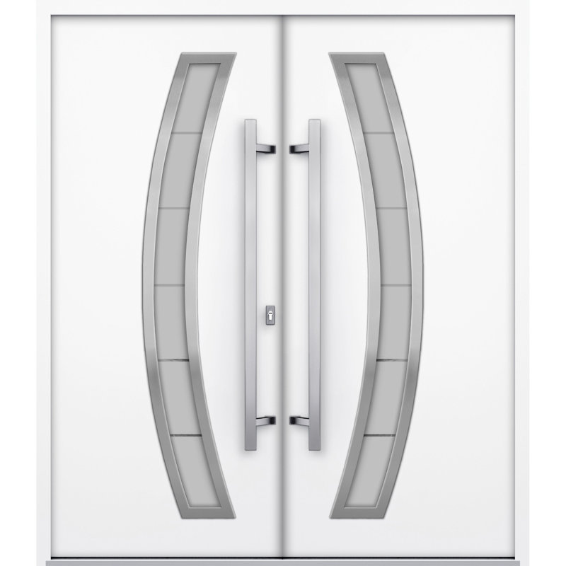 Deux portes d'entrée à l'avant, S'ouvre à gauche vers l'intérieur, Blanc