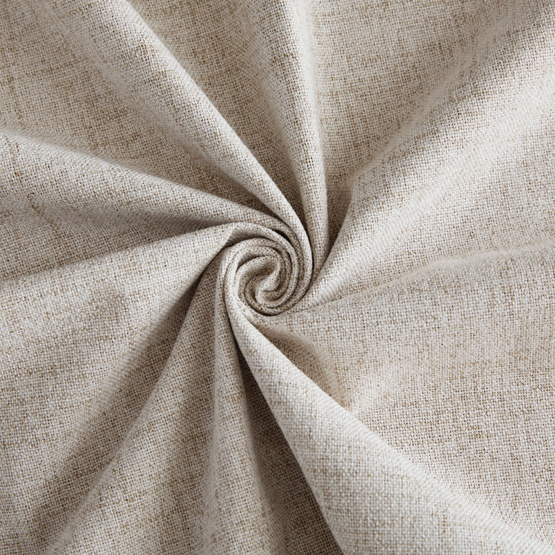 Linen Full Blackout Curtains for Living Room, Pinch Pleated Rustic Linen Weave Window Treatments Thermal Insulated Drapes Sound Reducing for Laundry/Bedroom, 2 Panels